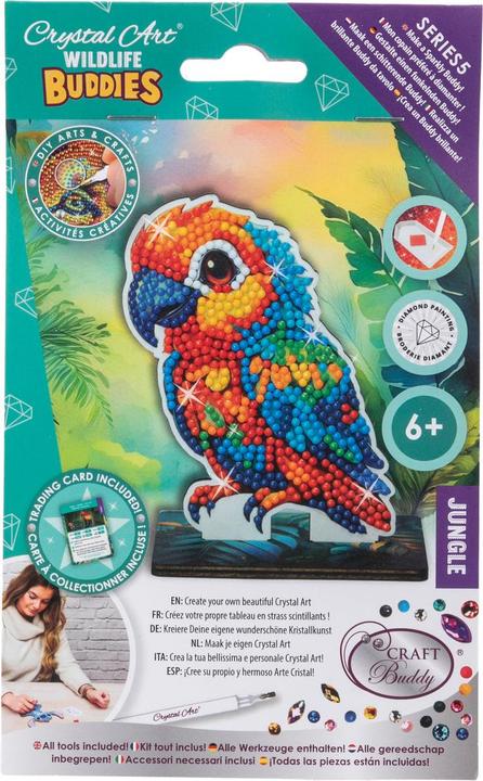 Image du produit Craft Buddy Jungle Papagei, Crystal Art Buddy, ca. 11x8cm