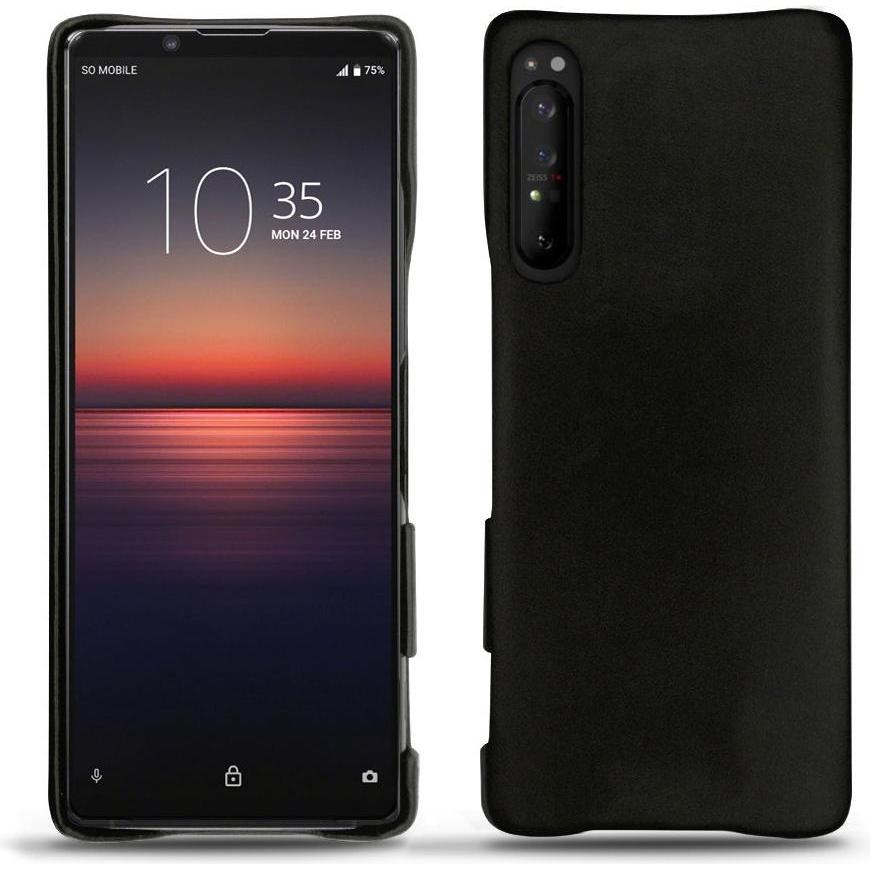 Thumbnail - Noreve Lederschutzhülle (Sony Xperia 1 II), Smartphone Hülle, Schwarz