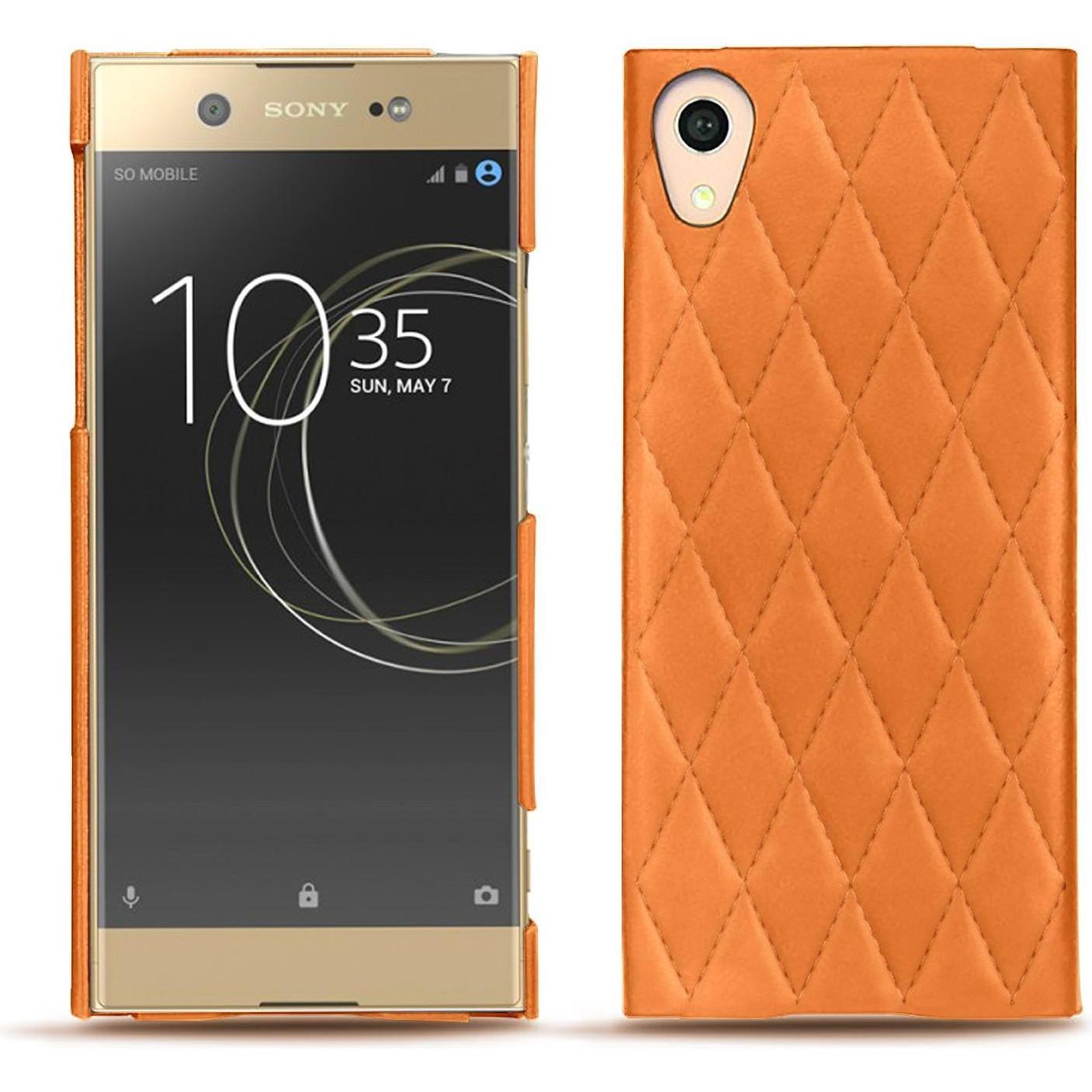 Noreve Lederschutzhülle (Sony Xperia XA1 Ultra), Smartphone Hülle, Orange