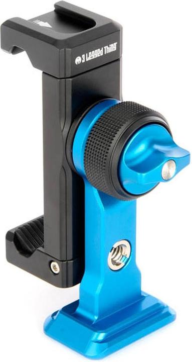 3 Legged Thing Phil Universal Adjustable Multi Functional Arca 3/8" & 1/4" Phone Clamp Blue (Tripod smartphone holder)