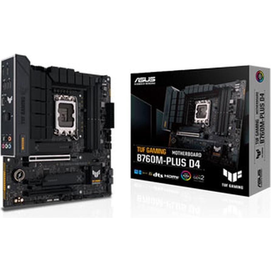 ASUS TUF GAMING B760M-PLUS D4 LGA 1700 (LGA 1700, Intel B760, mATX), Mainboard
