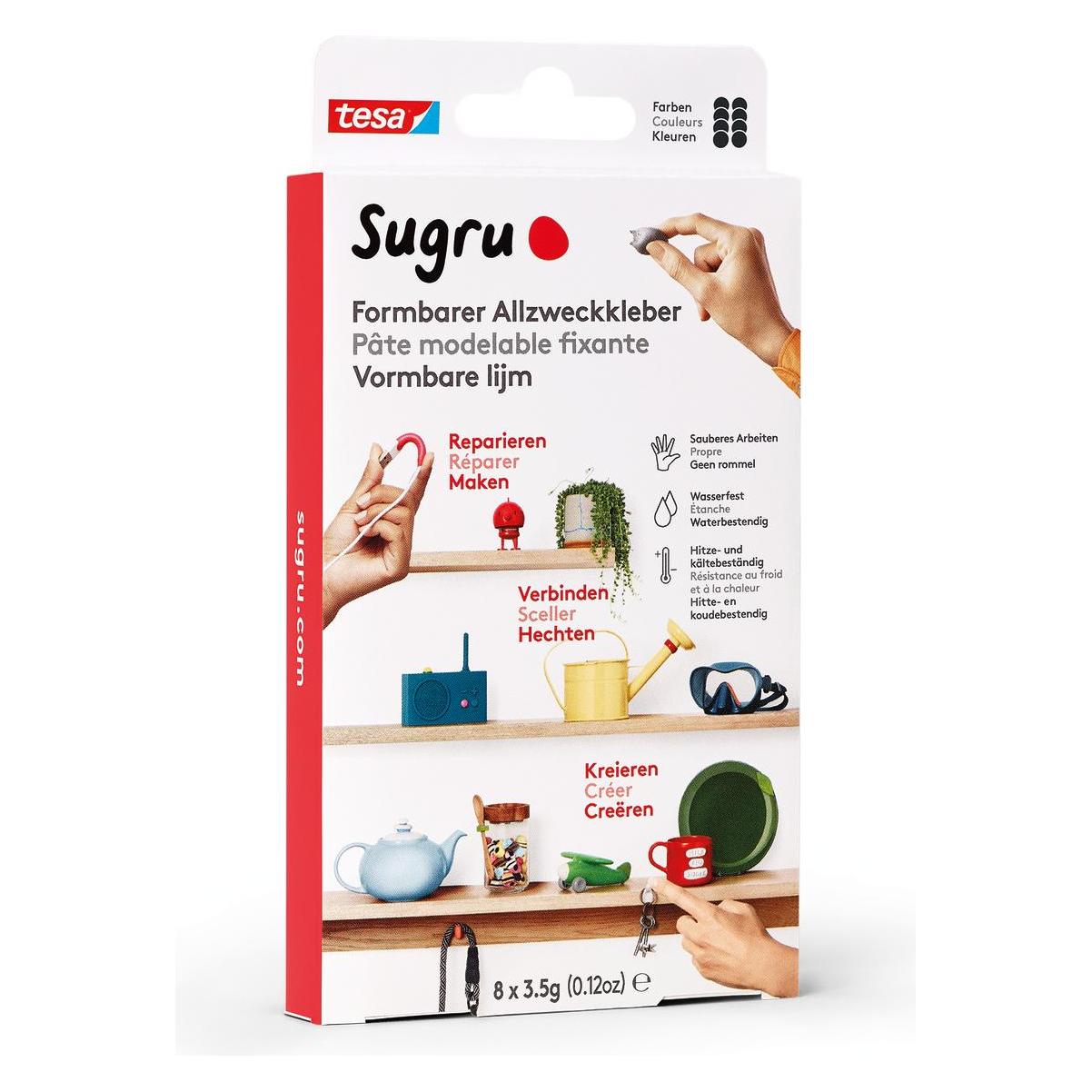 Tesa Sugru Formbarer Allzweckkleber 8Stk Black