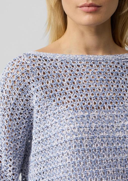 Produktbild S.Oliver Strickpullover Verkürzter Ajour-Strickpullover in Oversize mit Fledermausärmeln (46)