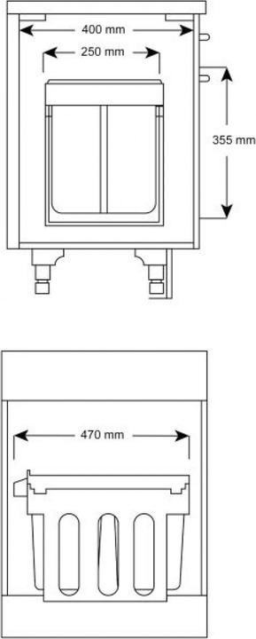 Produktbild Relaxdays Einbaumülleimer (16 l)