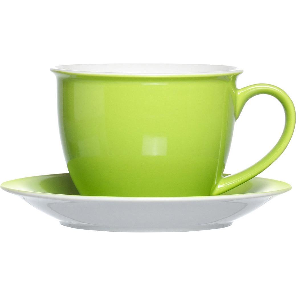 Ritzenhoff & Breker, Tasse, Milchkaffee Tasse mit Untertasse Doppio (350 ml, 1 x)