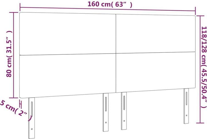 Produktbild vidaXL Kopfteil (160 x 5 x 128 cm)
