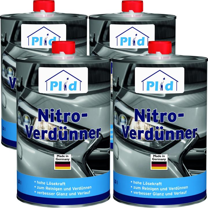 Plid Nitro-Verdünner 4L / Reiniger Lack-Verdünner Verdünner Pinselreiniger Farblos