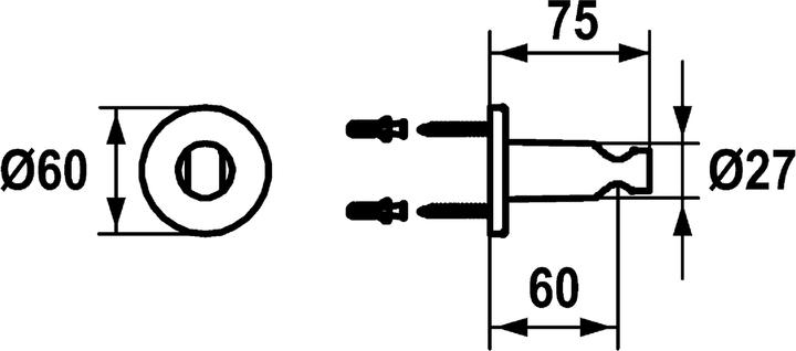 Image du produit KWC Support de douche Style 18 mm, chromé
