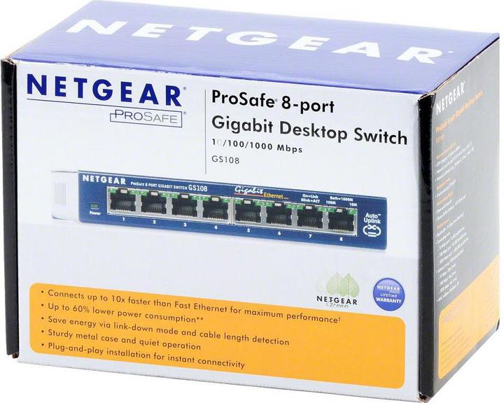 Produktbild Netgear Gs108ge (8 Ports)