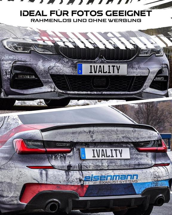 Immagine prodotto Ivality Porta targa magnetico - Prolunga targa aggiuntiva / mostra targa Pulito (Posteriore, Universale)