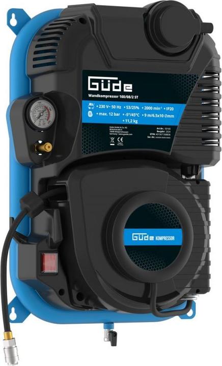 Image du produit Güde - Wandkompressor 160/08/2 ST (8 bar, 90 l)