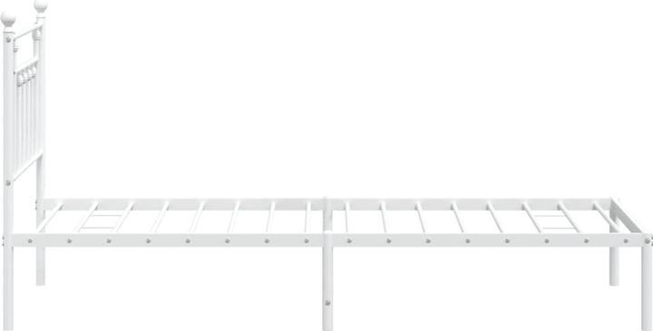 Produktbild VidaXL Bettgestell mit Kopfteil Metall Weiss 90x200 cm, Farbe (90 x 200 cm)