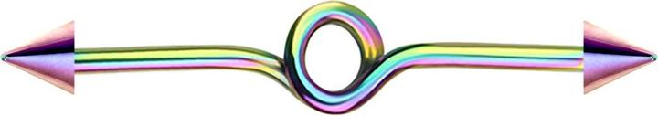 Image du produit Star Piercing Barbell couleur boucle avec deux cones (sans laiton, Acier chirurgical 316L)