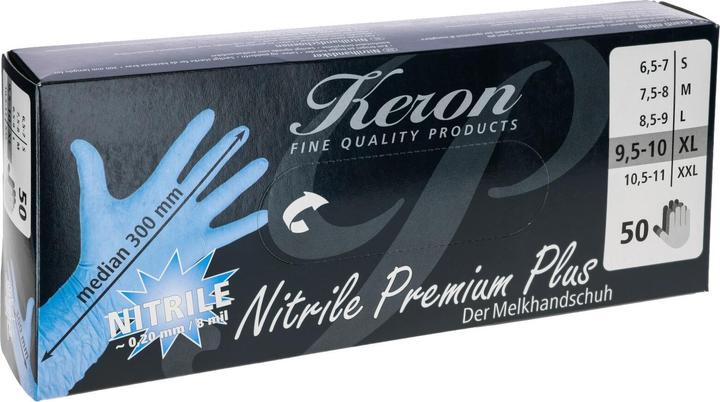 Produktbild Kerbl Nitril PremiumPlus, Gr.L 8mil Einnmalhs, 50 St, blau ungepud (L)