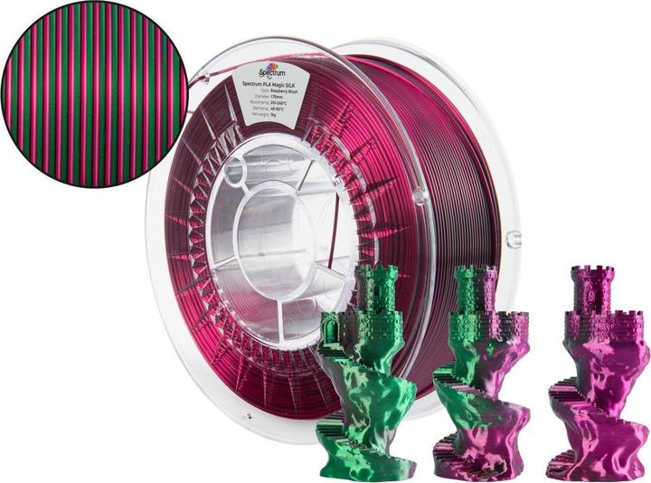 Immagine prodotto Filament · PLA Magic SILK · RASPBERRY BLUSH · 1.75mm · 1kg (1.75 mm, 1000 g)