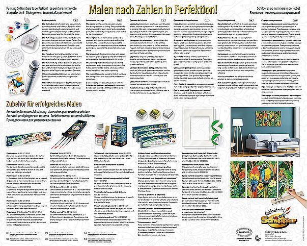 Actual product image Schipper Painting by numbers parrots in the rainforest