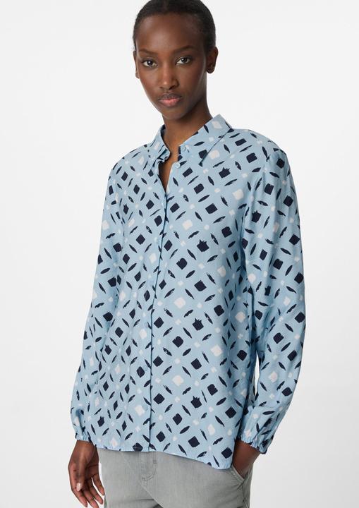 Produktbild Comma Bluse Strukturierte Hemdbluse mit All-over-Print (32)