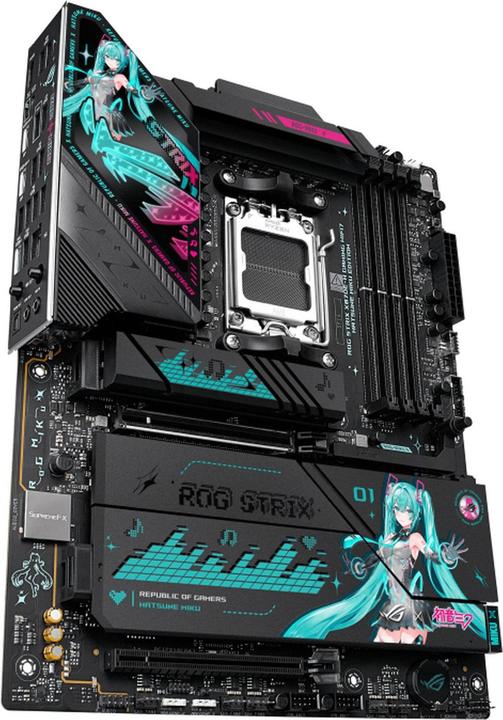 Productafbeelding ASUS ROG STRIX X870E-H GAMING MIKU WIFI7 (ATX, X870E, AM5, DDR5) - Hatsune Miku Edition (AM5, AMD X870E, ATX)