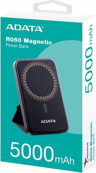 Actual product image Adata R050 MAGNETIC - Power Bank černá (5000 mAh, 20 W, 19.25 Wh)