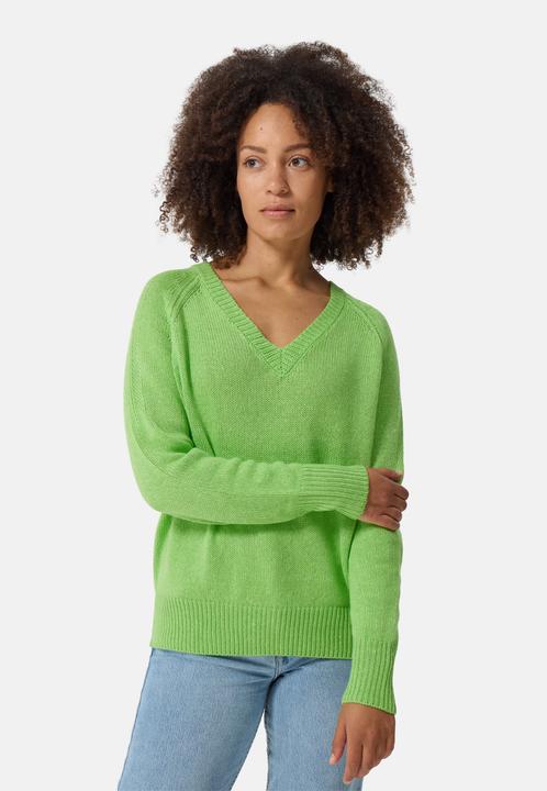 Image du produit Cash-Mere Seide Kaschmir Oversize Style V-Ausschnitt Pullover (S)