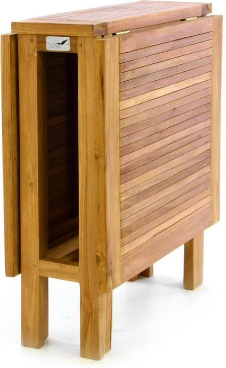 Produktbild VCM Balkontisch Gartentisch Tisch Klapptisch Holz Teak behandelt 130x65cm