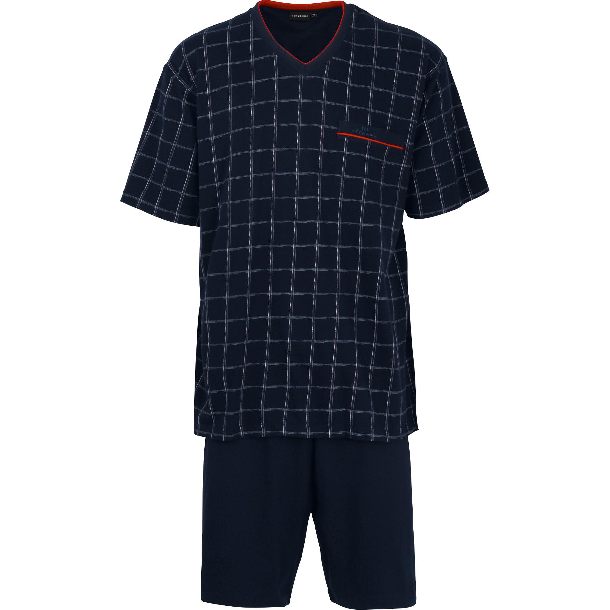 Götzburg, Herren, Pyjama, Herren-Shorty, Blau, (60)