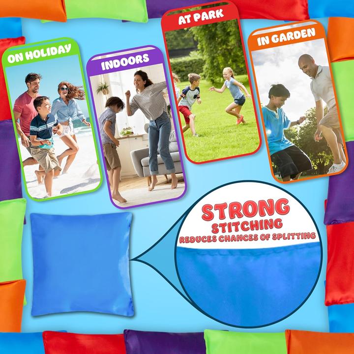 Actual product image KreativeKraft Set of 20 colourful cornhole bags
