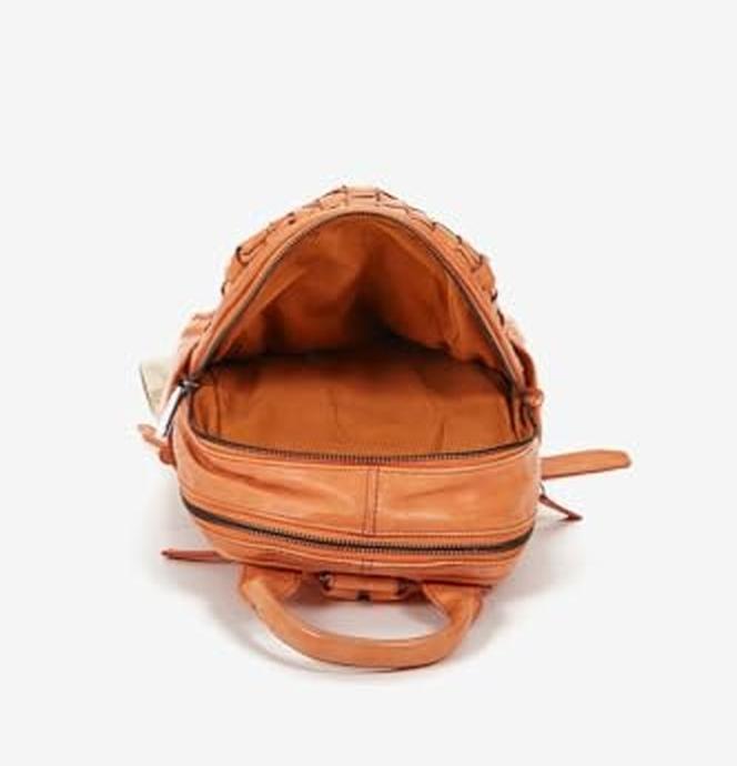 Actual product image Abbacino Woven Leather Women's Backpack with Washed Effect
