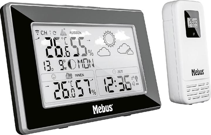 Actual product image Mebus Digital wireless weather station with wireless sensor and weather forecast
