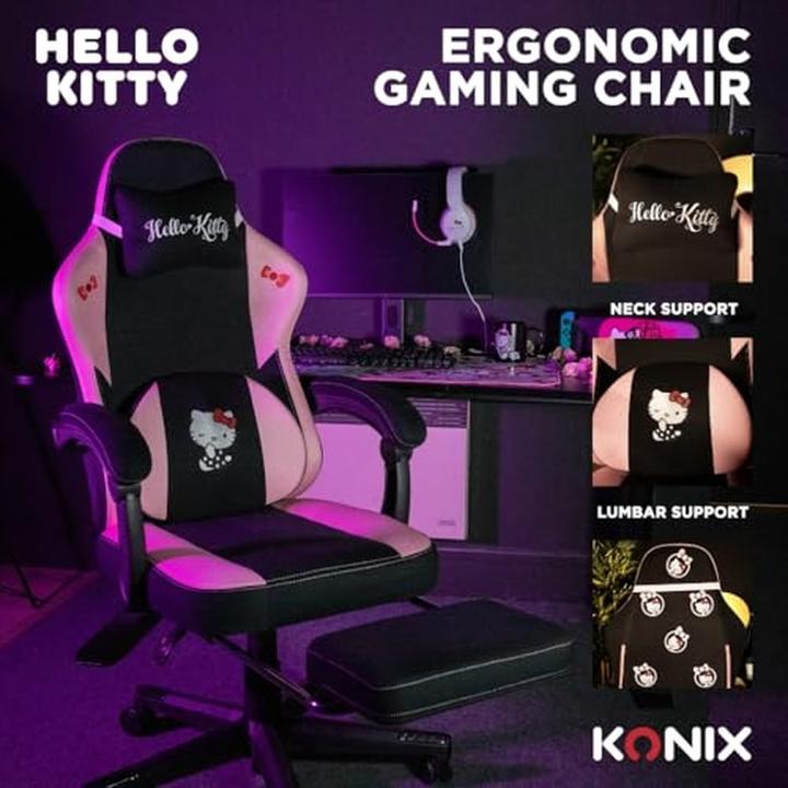Actual product image Konix Hello Kitty Premium Gaming Chair