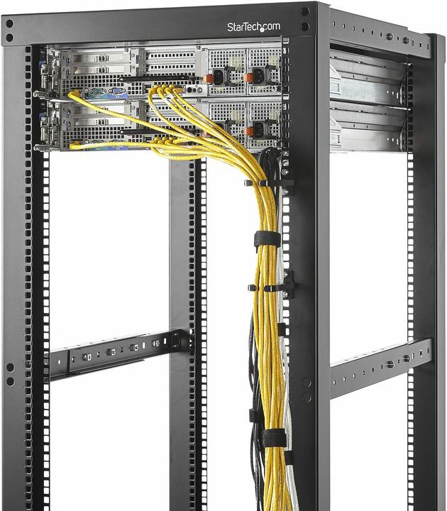 Actual product image StarTech com 5-Pack 1U Vertical Cable Management D-Ring Hooks, Cable Manager For 19" Server Rac