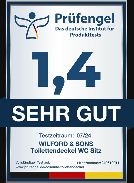 Energie-Label Wilford & Sons Toilettensitz mit Soft-Close-Mechanismus (Rectangular Shape)