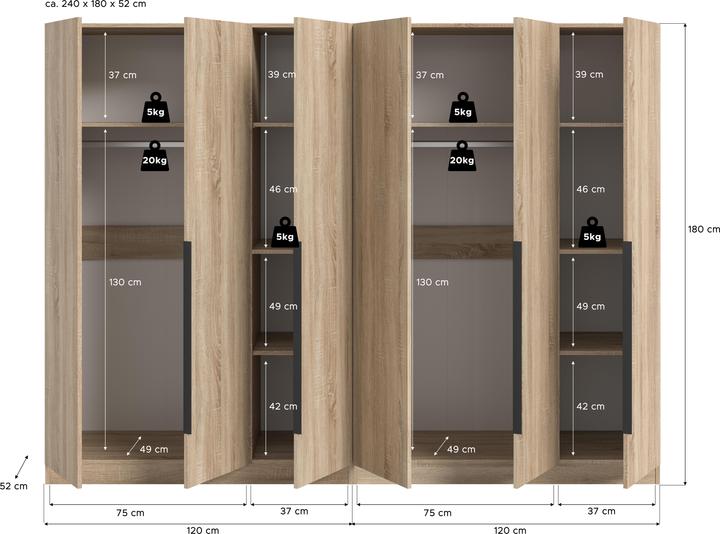 Produktbild Xonox Home Kopenhagen (240 x 52 x 181 cm)