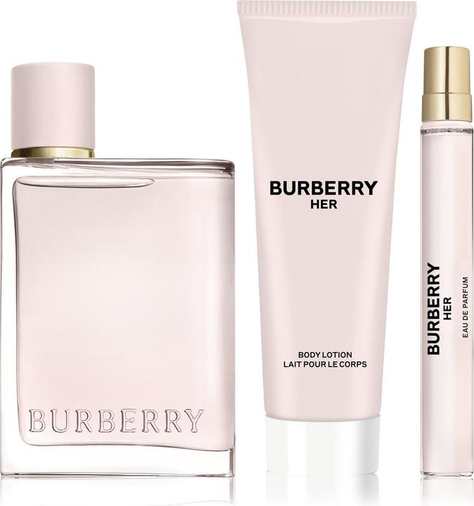Produktbild Burberry Her Eau De Parfum Set - 100ml, Body Lotion 75ml, Mini 10ml (Parfum Set)