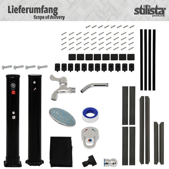 Actual product image Stilista Solar shower + floor element