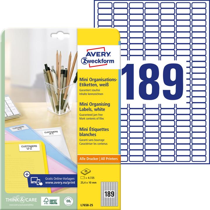 Image du produit Avery Mini étiquettes d'organisation