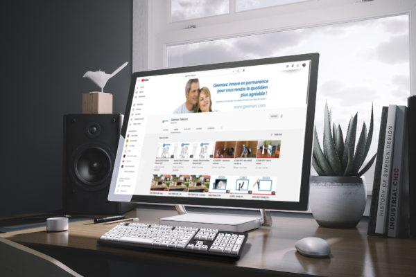 Actual product image Geemarc Keyboard KBSV3 USB German, QWERTZ White, Black Extra large keys, multimedia keys, connector (DE, Cable)