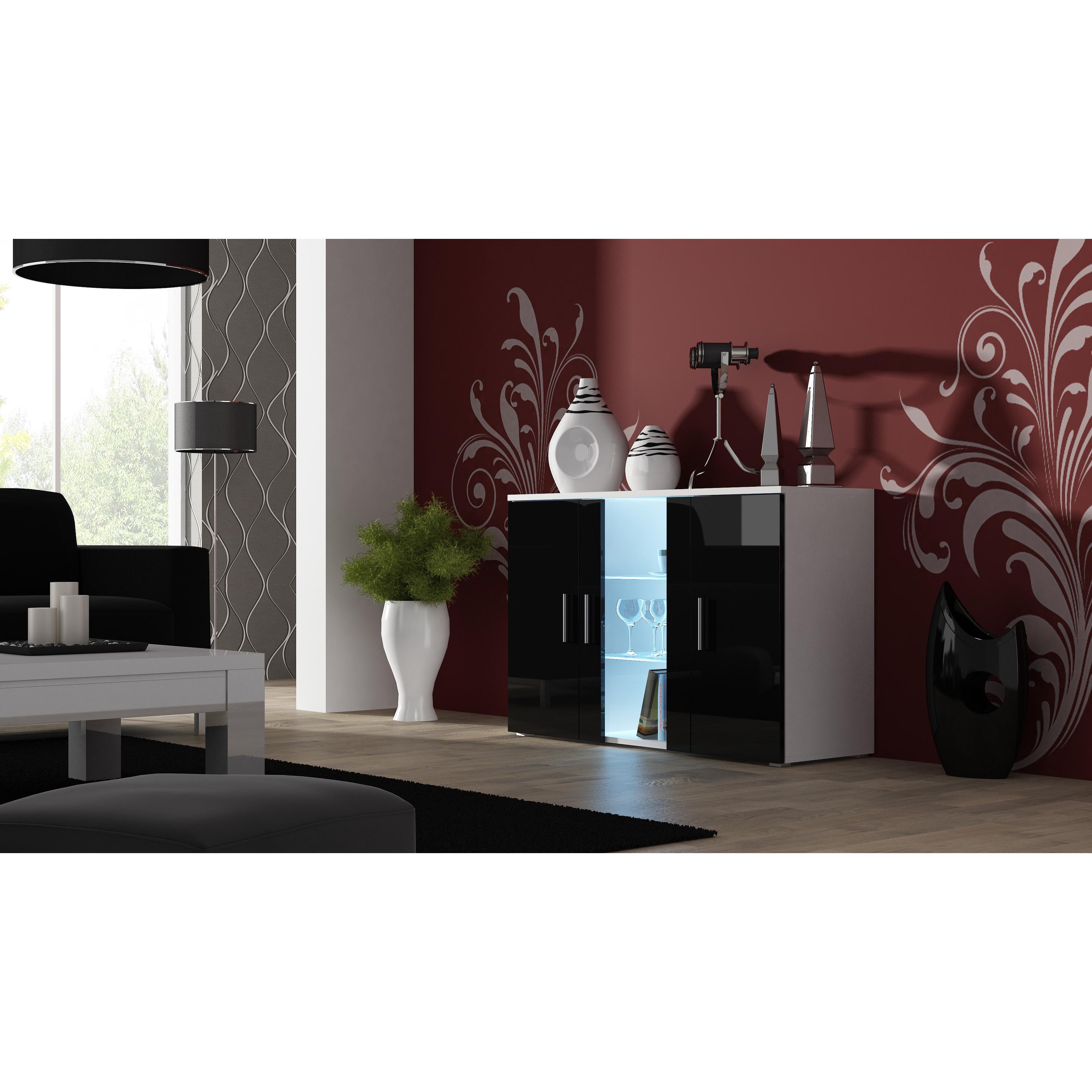 Cama, Kommode + Sideboard, SOHOKOM BI/CZ Wohnzimmer-Sideboard 3 Tür(en) (120 x 41 x 80 cm)