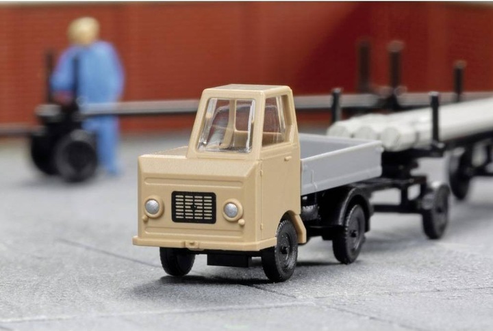 Actual product image Auhagen 44658 N Multicar M22 platform with long material trailer