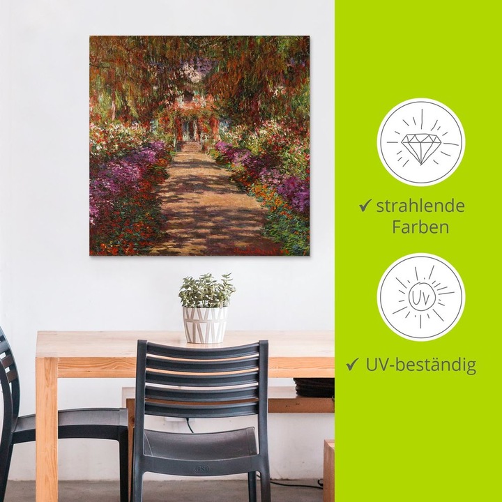 Actual product image Artland Poster Path in Monet's garden in Giverny. 1902 T6UD (50x50 cm)