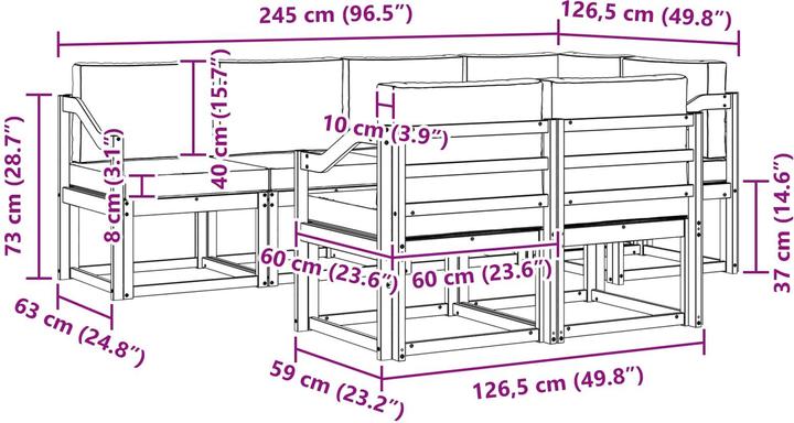 Produktbild vidaXL Outdoor-Sofagarnitur