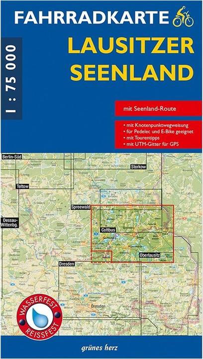 Image du produit Carte cycliste de la région des lacs de Lusace