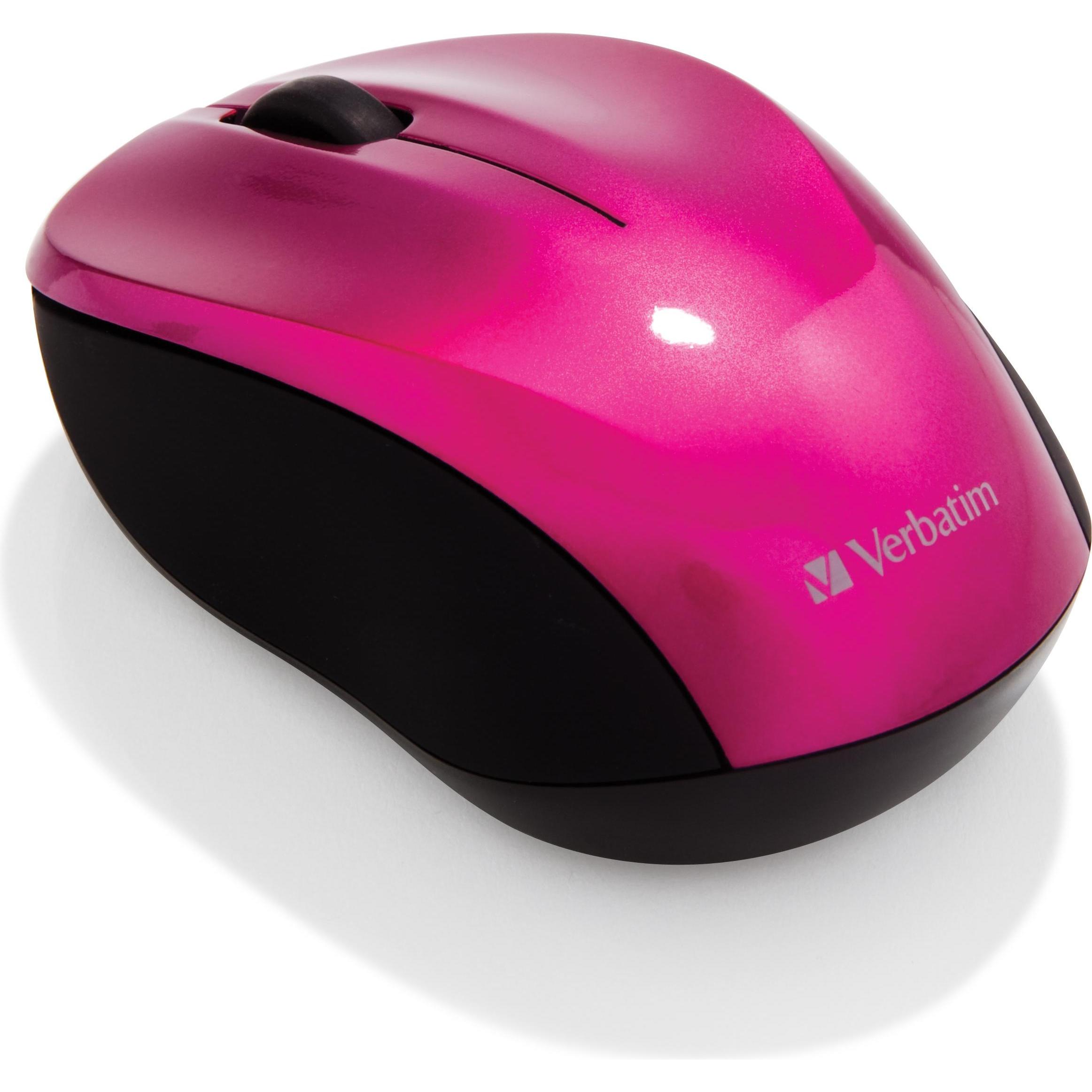 Verbatim Go Nano (Kabellos), Maus, Pink