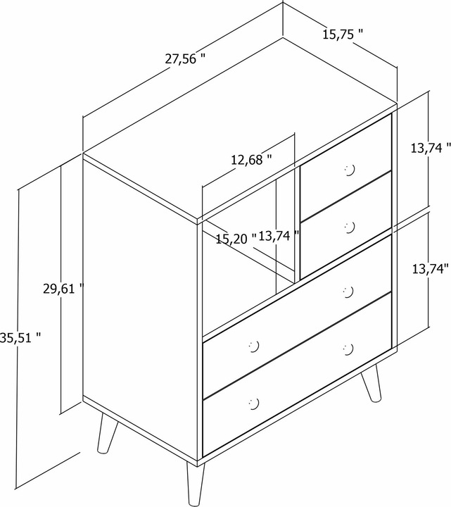 Actual product image Hanah Home Jordan (70 x 40 x 90 cm)