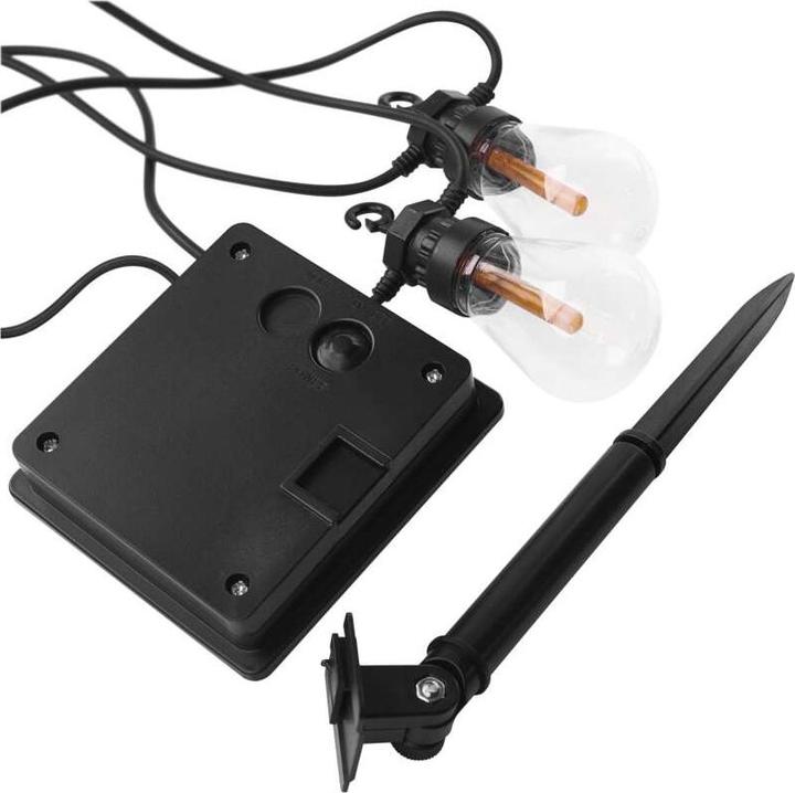 Produktbild Emos LED-Kette mit Solarpanel – 10x Partylichter, 5 m, Aussen und Innen, Vintage (4.50 m)