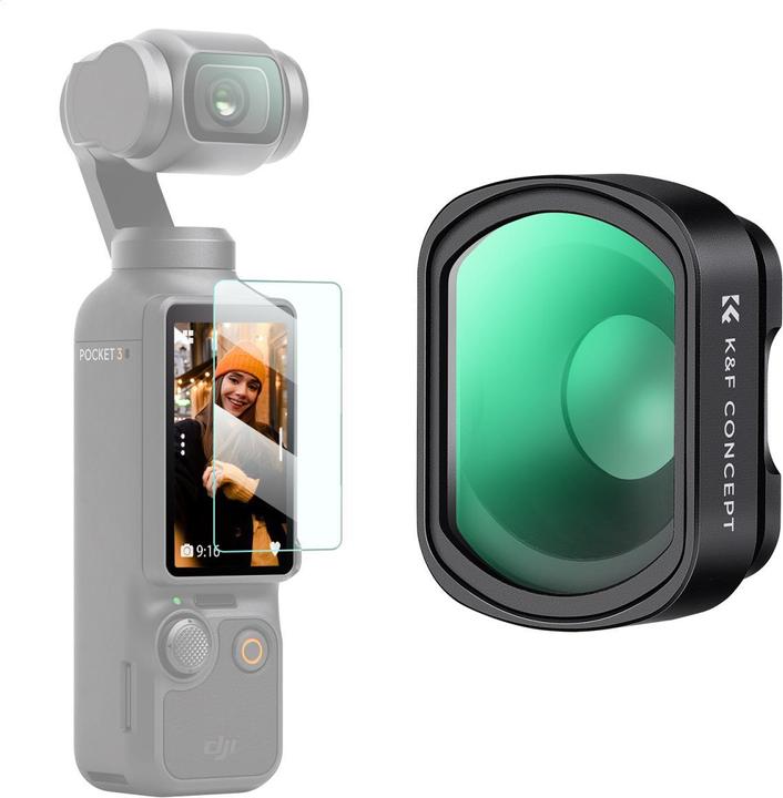 Produktbild K&F Concept Macro Filter, Magnification 10X, Minimum Focusing Distance 25-40mm. HD, Anti-Reflection Green Coatin