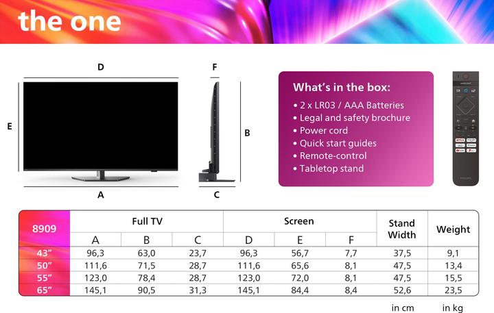 Image du produit Philips 75PUS8909/12 (75", PUS8909, LED, 4K, 2024)
