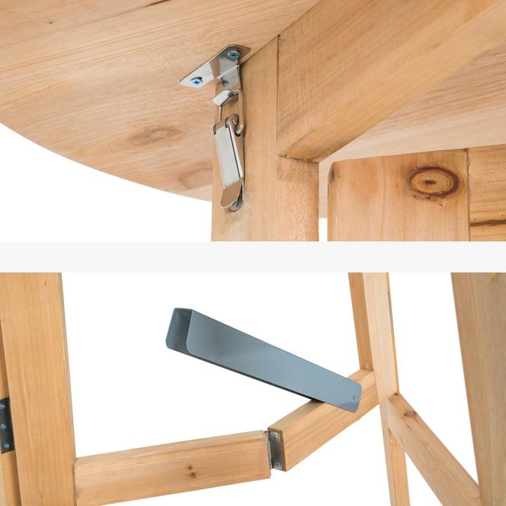Immagine prodotto tectake Tavolo da bar in legno massiccio (Ø 79 x 110 cm)