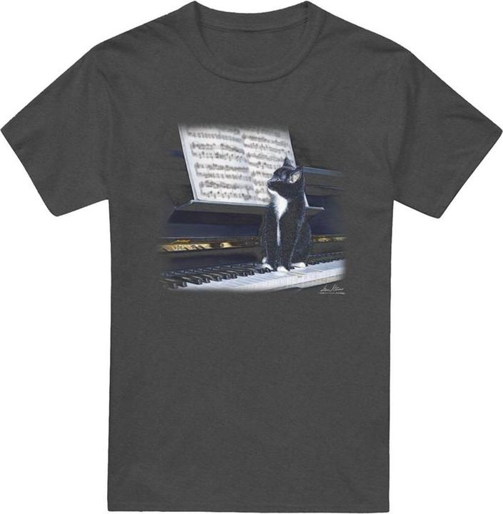 Produktbild Wildlife Kitten On The Keys TShirt meliert (M)