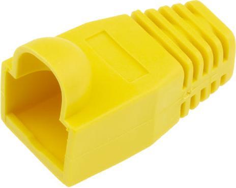 Produktbild ACT RJ45 yellow boot for 6.5 mm cable. Color: Yellow Cable boot rj45 6.5mm yellow